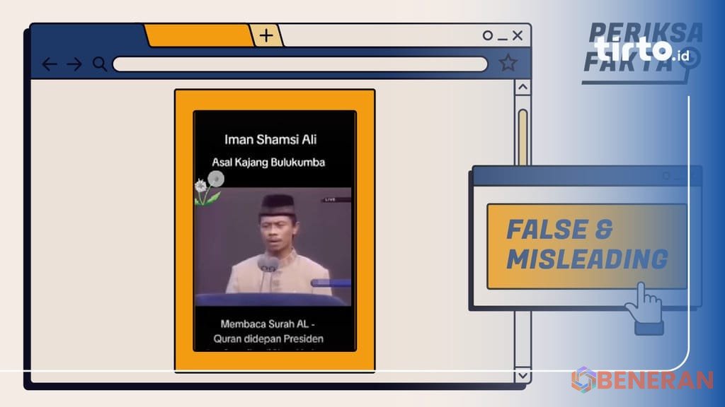 Imam Shamsi Ali tegaskan video viral pembacaan Al-Qur'an adalah hoaks lama.