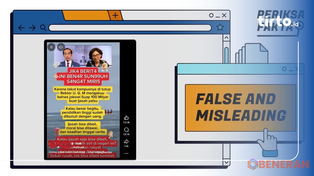 UGM tegaskan keaslian ijazah Jokowi, membantah hoaks suap yang beredar luas.